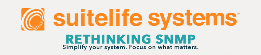SuiteLife Systems logo with the Rethinking SNMP headline